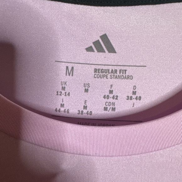 Adidas Pink Training Tee Athletic Workout Gym Running Top NWT Size M - Picture 2 of 2